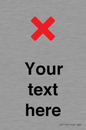 IV7133: Custom plain background, red cross sign