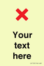 IV7133: Custom plain background, red cross sign