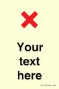 IV7133: Custom plain background, red cross sign