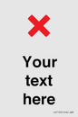 IV7133: Custom plain background, red cross sign