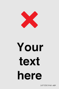 IV7133: Custom plain background, red cross sign