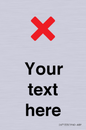 IV7133: Custom plain background, red cross sign