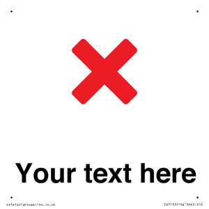 IV7133: Custom plain background, red cross sign