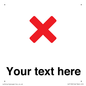 IV7133: Custom plain background, red cross sign