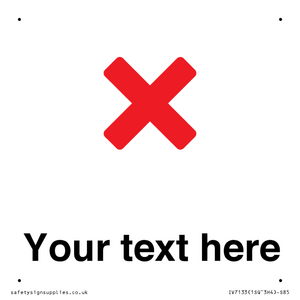 IV7133: Custom plain background, red cross sign