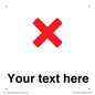 IV7133: Custom plain background, red cross sign