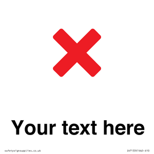 IV7133: Custom plain background, red cross sign