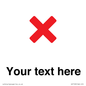 IV7133: Custom plain background, red cross sign
