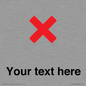 IV7133: Custom plain background, red cross sign