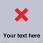 IV7133: Custom plain background, red cross sign