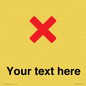 IV7133: Custom plain background, red cross sign