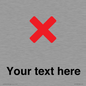 IV7133: Custom plain background, red cross sign