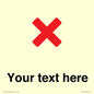IV7133: Custom plain background, red cross sign