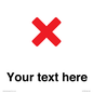 IV7133: Custom plain background, red cross sign