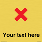 IV7133: Custom plain background, red cross sign