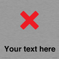 IV7133: Custom plain background, red cross sign