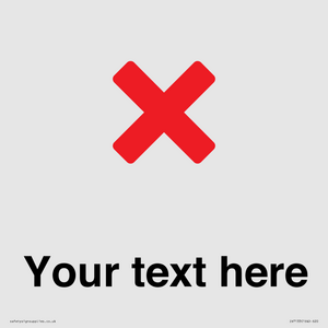 IV7133: Custom plain background, red cross sign