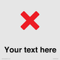 IV7133: Custom plain background, red cross sign
