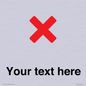 IV7133: Custom plain background, red cross sign