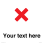 IV7133: Custom plain background, red cross sign