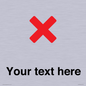 IV7133: Custom plain background, red cross sign