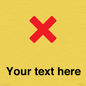 IV7133: Custom plain background, red cross sign