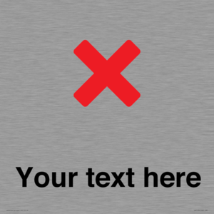 IV7133: Custom plain background, red cross sign