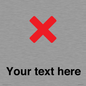 IV7133: Custom plain background, red cross sign
