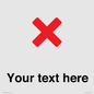 IV7133: Custom plain background, red cross sign