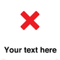 IV7133: Custom plain background, red cross sign
