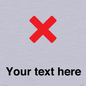 IV7133: Custom plain background, red cross sign