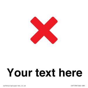 IV7133: Custom plain background, red cross sign