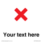 IV7133: Custom plain background, red cross sign