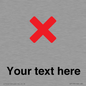 IV7133: Custom plain background, red cross sign