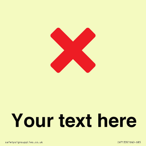 IV7133: Custom plain background, red cross sign