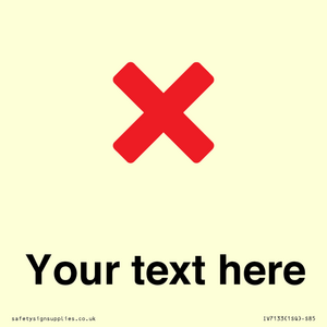 IV7133: Custom plain background, red cross sign