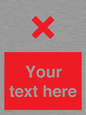 IV7134: Custom red background, red cross sign