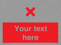 IV7134: Custom red background, red cross sign