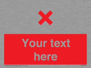 IV7134: Custom red background, red cross sign