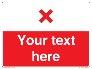 IV7134: Custom red background, red cross sign