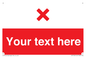 IV7134: Custom red background, red cross sign