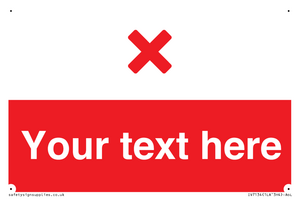IV7134: Custom red background, red cross sign