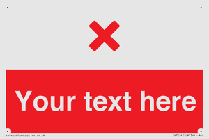 IV7134: Custom red background, red cross sign
