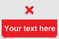 IV7134: Custom red background, red cross sign