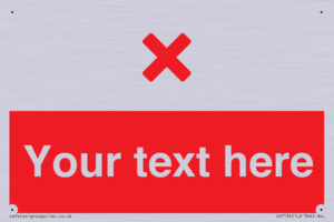 IV7134: Custom red background, red cross sign