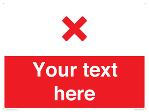 IV7134: Custom red background, red cross sign