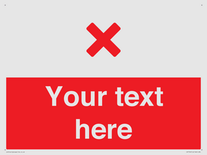 IV7134: Custom red background, red cross sign