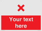 IV7134: Custom red background, red cross sign
