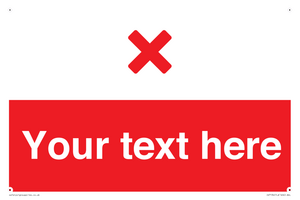 IV7134: Custom red background, red cross sign