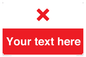 IV7134: Custom red background, red cross sign